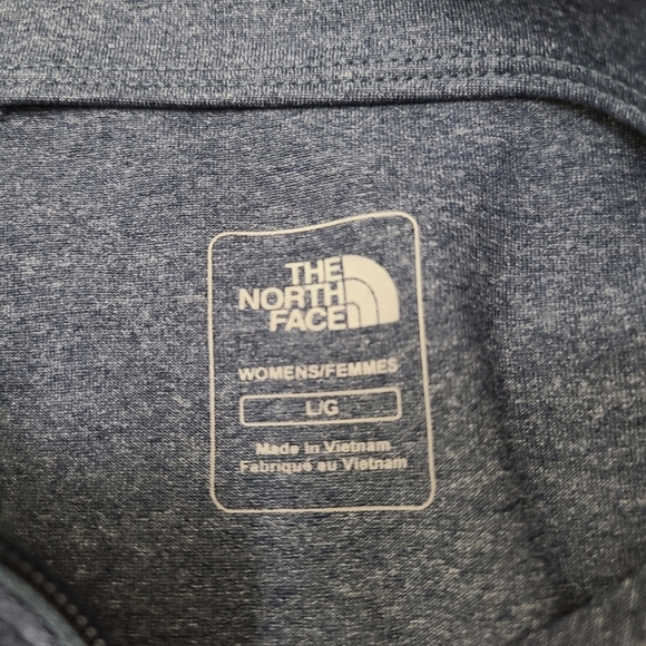 The North Face women's blue zip up long sleeve sweater - Picture 6 of 8